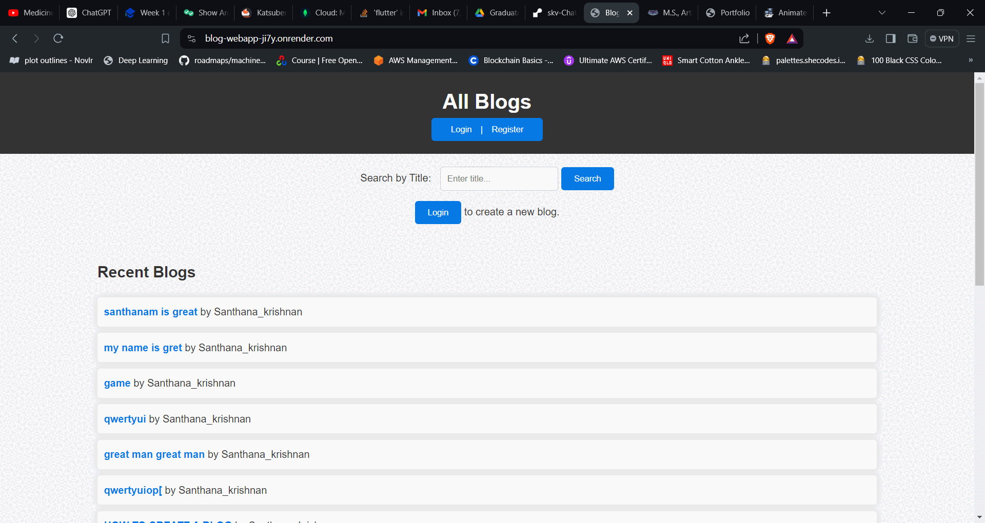 Blog Webapp