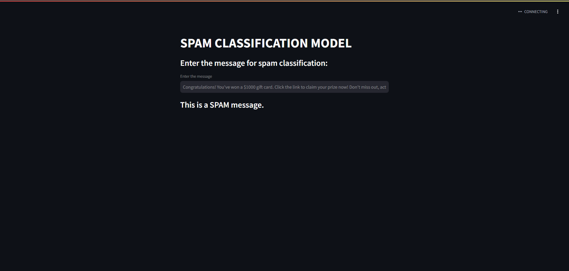 Spam Classification