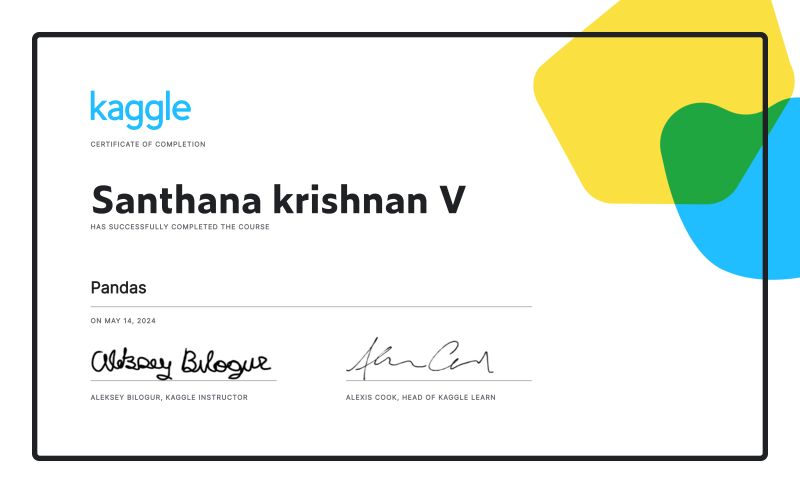 Pandas Certificate